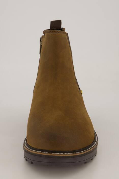 Chelseaboot van camel active, echt leer, zijrits, tot maat 50