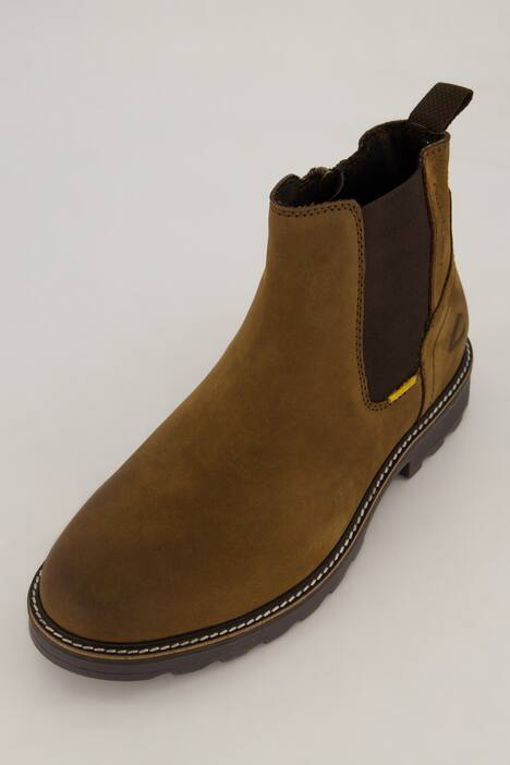 Chelseaboot van camel active, echt leer, zijrits, tot maat 50