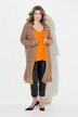 Long-Strickjacke, Straight Fit, Fransensaum