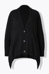 Chaqueta de punto, look de capa, tapeta de botones, manga larga