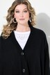 Chaqueta de punto, look de capa, tapeta de botones, manga larga