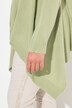 Chaqueta de punto, look de capa, tapeta de botones, manga larga