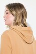 Sudadera con capucha, Loose Fit, corazón de leopardo, media manga