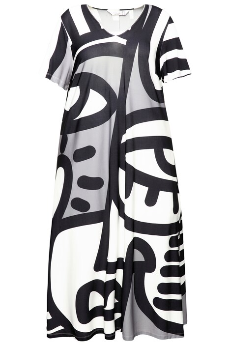 Midi dress with graphic print
