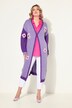 Cardigan, Straight Fit, strepen met bloemen, lange mouwen