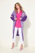 Cardigan, Straight Fit, strepen met bloemen, lange mouwen