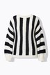 Genser, oversized, tverrstriper