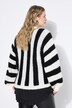 Genser, oversized, tverrstriper