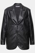 Blazer, vid form, imitert skinn, krokodilletrykk, jakkeslag