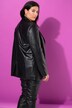 Blazer, vid form, imitert skinn, krokodilletrykk, jakkeslag