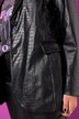 Blazer, vid form, imitert skinn, krokodilletrykk, jakkeslag