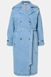 Trenchcoat i denim, A-form, revers, bindebælte
