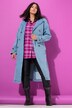 Trenchcoat i denim, A-form, revers, bindebælte