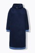 Robe d'intérieur en polaire à capuche et manches longues, broderie