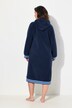 Robe d'intérieur en polaire à capuche et manches longues, broderie