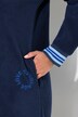 Robe d'intérieur en polaire à capuche et manches longues, broderie