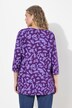 Shirt, A-lijn, sierplooien, carréhals, 3/4-mouwen