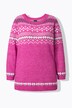Norweger-Pullover, Rundhals, Langarm, weicher Strick