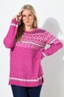 Norweger-Pullover, Rundhals, Langarm, weicher Strick