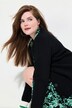 Strickjacke, Schmuck-Bündchen, V-Ausschnitt