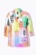 Maglia in tessuto fluente con stampa, scollo a goccia e maniche a 3/4