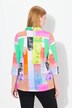 Maglia in tessuto fluente con stampa, scollo a goccia e maniche a 3/4