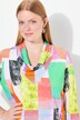 Maglia in tessuto fluente con stampa, scollo a goccia e maniche a 3/4