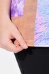 Maglia in tessuto fluente con stampa, scollo a goccia e maniche a 3/4