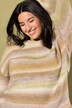 Pullover, oversized, farvegradient, glitter