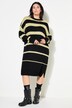 Vestido de punto, oversize, rayas horizontales