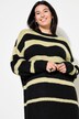 Vestido de punto, oversize, rayas horizontales
