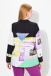 Bluse i lyocell, lappedesign, skjortekrage, lange ermer
