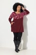 Lang t-shirt, A-form, kasse-udskæring og lange ærmer