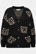 Cardigan, oversized, luipaardkoppen