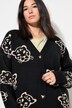 Cardigan, oversized, luipaardkoppen