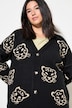 Cardigan, oversized, luipaardkoppen
