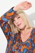 Maglia dal taglio svasato con Paisley, scollo a girocollo e maniche lunghe