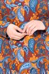 Maglia dal taglio svasato con Paisley, scollo a girocollo e maniche lunghe