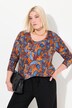 Maglia dal taglio svasato con Paisley, scollo a girocollo e maniche lunghe