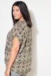 Blouse oversize, imprimé graphique, décolleté en V