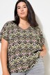 Blouse oversize, imprimé graphique, décolleté en V