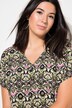 Blouse oversize, imprimé graphique, décolleté en V