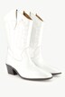 Cowboystøvler i læder, XL, metallook, bredde H