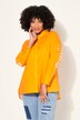 Bluse, oversized, statement-print på ryggen