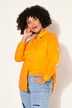 Bluse, oversized, statement-print på ryggen