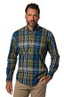 Kostkovaná košile JP1880, dlouhé rukávy, límeček s knoflíky, Modern střih, do 8XL