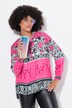 Bluse, A-linje,happy-mønstermiks, lange ermer