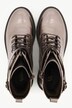 Bottines aspect cuir, laçage, semelle crantée - largeur H