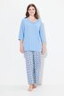 Pyjama, V-hals, 3/4-mouwen, zakken