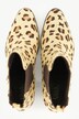 Bottines en cuir motif léopard, largeur H